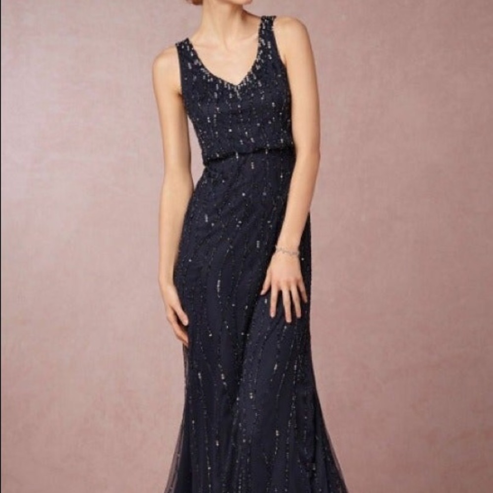 Adriana Papell BHLDN Bridesmaid Dress in Navy